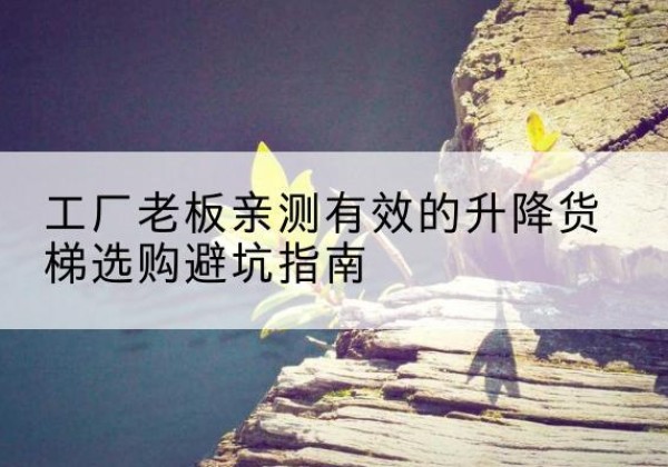 资溪升降货梯怎么选-工厂老板亲测有效的升降货梯选购避坑指南